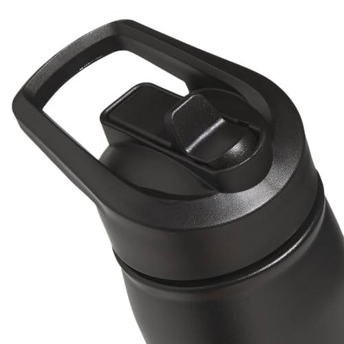 Image of adidas Straw Lid Metal Water Bottle 600 mL | Double-Wall Insulated, Leak-Resistant Lid, Stays Cold 24 Hours, Easy-Use Straw Top, Swap-Friendly Lid, Workouts & Daily Use