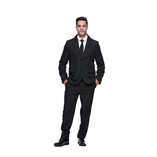 EraSpooky Mens Suits for Party Solid Color Leisure Suit Include Jacket Pants Tie4