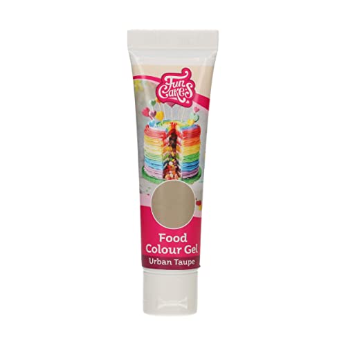 FunCakes Food Colour Gel Urban Taupe: Colorante alimenticio altamente concentrado para masa, crema, fondant. Fácil de dosificar. Se puede utilizar por separado para crear colores vivos. Halal. 30 g.