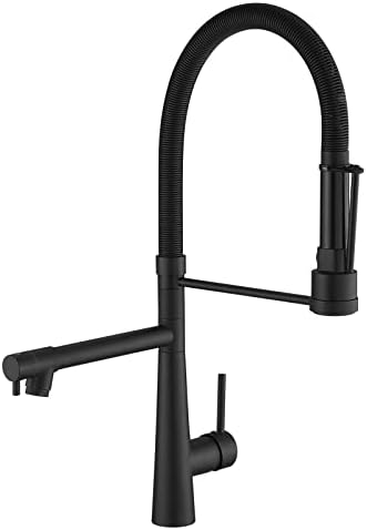 Black Touchless Kitchen Faucet AIMADI - Sensor Kitchen Faucets with Pull Down Sprayer,Smart Hands-Free Activated Single Handle Spring Matte Black Kitchen Faucets