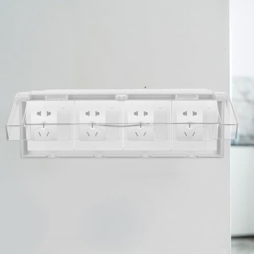 Couvercle adhésif étanche 4 modules KOMBIUDA transparent pour prise - 6
