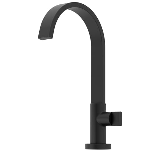 Torneira Lavatorio B Alta Celite Flow Preto Matte B5012f3r0b