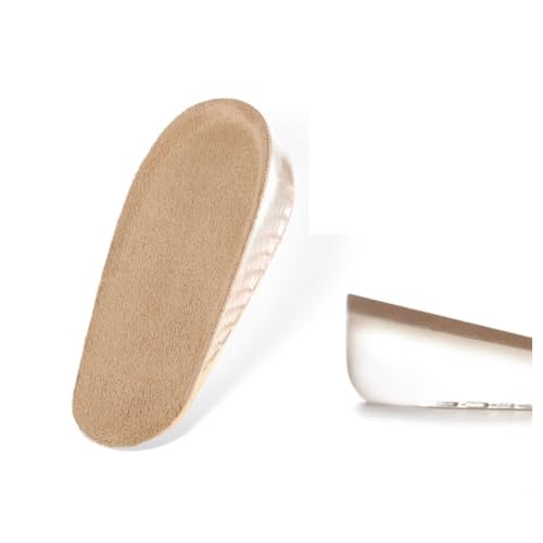 Rockreyoa Plantilla de aumento de altura invisible, plantillas de silicona gel para el talón, cómodo cojín para el talón con elevación, para hombre y mujer, 2 cm