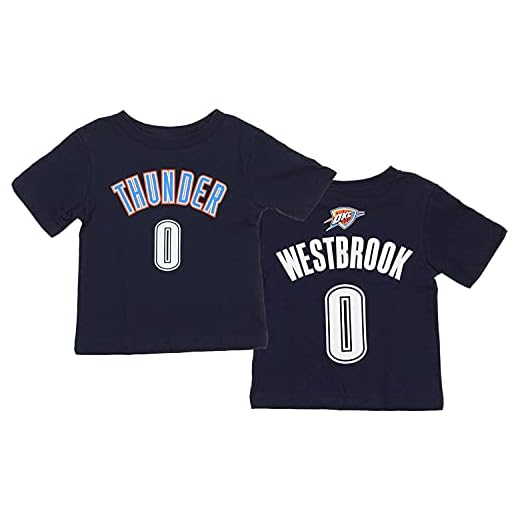Outerstuff Oklahoma City Thunder NBA Infant/Toddlers Russell Westbrook #0 Player Shirt, Navy (18 Months, Navy)