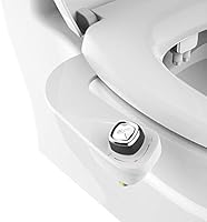 Bio Bidet SlimEdge Simple Bidet Toilet Attachment in White with Dual Nozzle, Fresh Water Spray, Non Electric, Easy to...