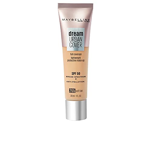 Maybelline New York - Perfecteur de Teint - Protection Anti-UV & Anti-Pollution - Dream Urban Cover - Teinte : Soft Tan (265) - 30 ml