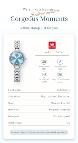 Image of OLEVS Diamond Watch for Women Luxury Dress Rose Gold Bracelet Casual Elegant Waterproof Date Ladies Quartz Wrist Watches