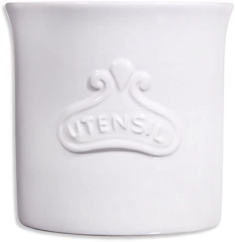 Palais Essentials Ceramic Utensil Crock Utensil Holder (White"Utensil") #TOP18