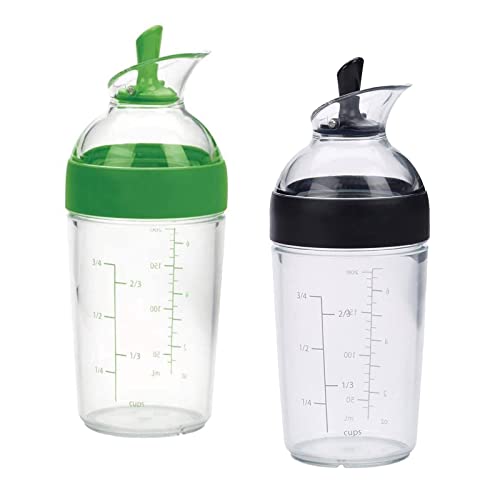 Botellas mezcladoras de aderezo de ensalada de 240 ml de capacidad, coctelera con escala de medición, tapa a prueba de fugas para cocina y restaurante