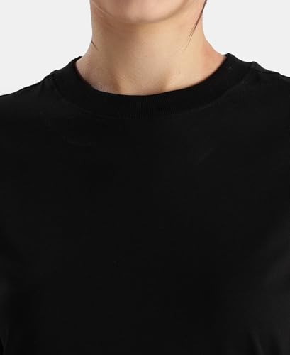 Image of Jockey A159 Women Super Combed Cotton Rich Oversized T-Shirt with Side Slits