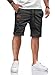 Produktbild HMIYA Kurze Hosen Herren Baumwolle Chino Shorts Sommer Freizeitshorts Elastische Taille mit Taschen(Dunkelgrau A,EU-L)