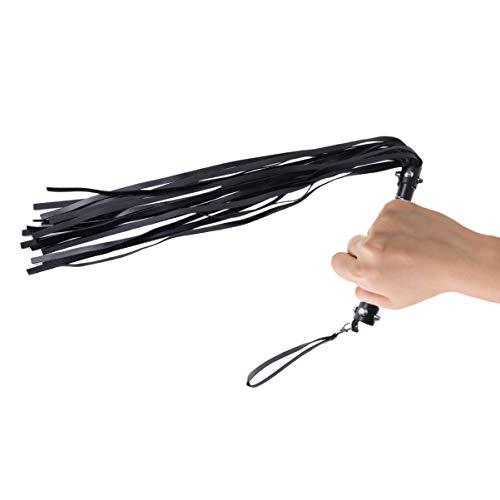 HEALLILY Diversão Brinquedos Eróticos Saboreando Chicotes De Couro Preto PU LEATHER Diamante Decorad
