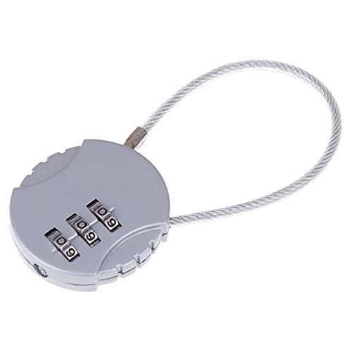 Cadenas à code 3 chiffres en métal gris pour sécuriser les bagages et les tiroirs - 2