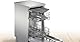 Bosch SPS2HMI42E, Serie 2, Smarter Geschirrspüler Freistehend, 45 cm breit, Silver Inox, Besteckschublade, extra Trocknung auf Knopfdruck, höhenverstellbarer Oberkorb, Anti Fingerprint, mit aquaStop