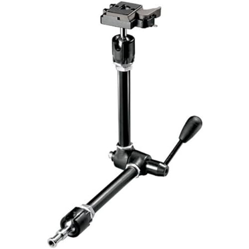 Bras Manfrotto 143RC Magic Arm en aluminium noir avec plateau rapide RC2 pour studio photo