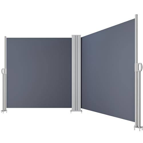 Yitahome MAYIHWD7IN 236''X 63'' Double Side Awning Retractable Side Awning Privacy Screen Privacy Fence Waterproof Uv-Resistant Privacy Awning Outdoor cover
