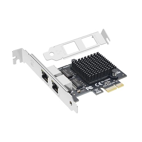 Tarjeta de Red Ethernet Dual Puerto RJ45 de 2,5 Gb, con chips RTL8125BG + ASM1806, compatible con ESXi, enrutamiento suave y arranque PXE, interfaz PCIe x1