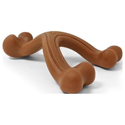 Nylabone Ergonomic Hold Wishbone Power Chew Toy for Dogs, Dog Toys for Aggressive Chewers, Bison Flavor, Large - Up to 50 lbs, 1 Count