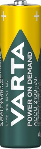 VARTA AA Piller, Şarj Edilebilir, 4 Adet, Power On Demand Şarj Edilebilir Pil, 2100 mAh Ni-MH, Hafıza Etkisi Yok, Önceden Şarj Edilmiş, Çevre Dostu Ambalajda - Görsel 2