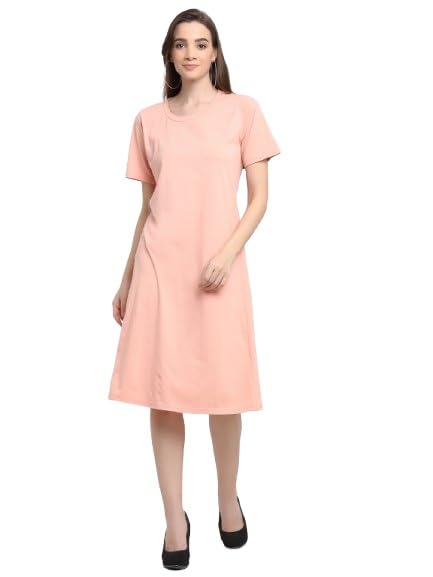 Image of Women's A-Line Cotton Midi Dress