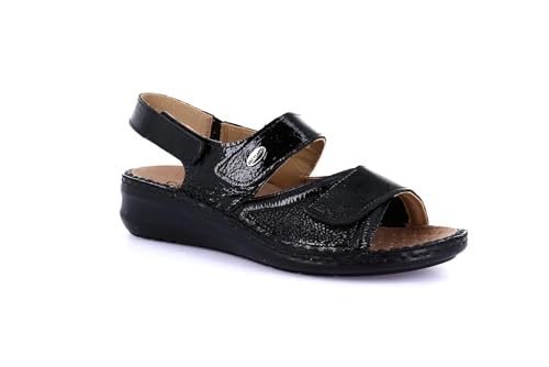 Sandale extensible Grunland : chaussure confort 3 brides pour pieds sensibles