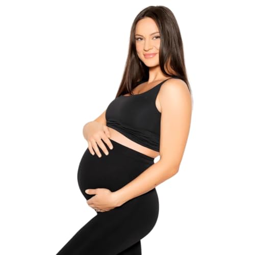Maternity Leggings for Women Over the Belly Support Ultra Soft Pregnancy Pants That Stretch With Your Bump Lightweight Maternity Clothes for Everyday Wear Yoga Light Workouts Medium Black