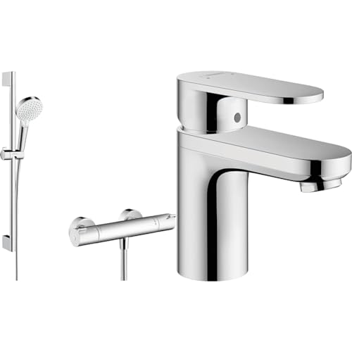 Ensemble Hansgrohe Crometta et mitigeur Vernis Blend chromé durable - 2