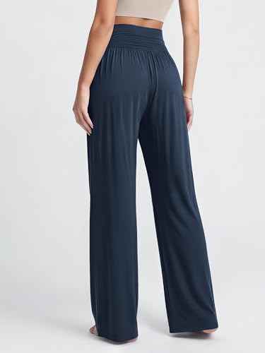 Image of ODODOS Women's Wide Leg Palazzo Lounge Pants with Pockets Light Weight Loose Comfy Casual Pajama Pants-26 /28 /30 inch /32 inch Inseam