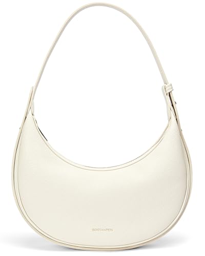 BOSTANTEN Handtasche Damen Klein Umhängetasche Crossbody Hobo Bag for Women PU Leder Schultertasche Damen Klein Handtaschen mit Verstellbares Riemen,Beige