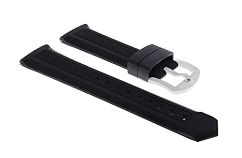 Ewatchparts 20Mm Rubber Watch Band Strap Compatible With Tag Heuer F1 Chronograph Cah1111 Wah1111 Black #TOP4