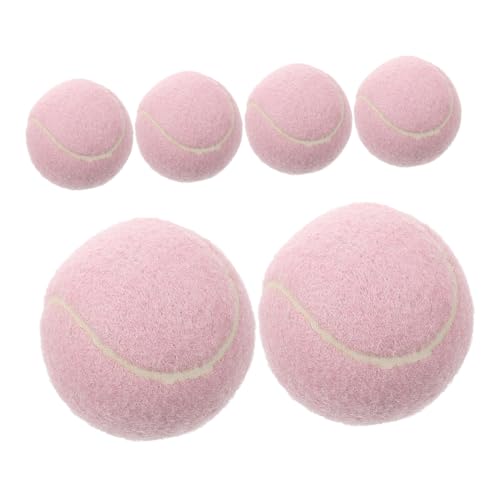 Kisangel 6pcs Tennis for Girls Rubber Training for Beginners for Youth Practice and Playtime Activities