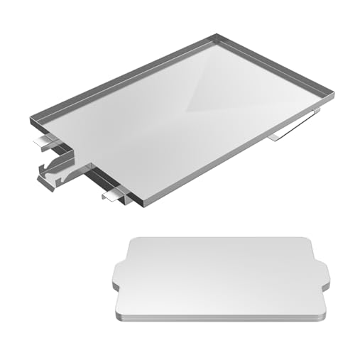 BAC475 Drip Pan Tray Kit for Traeger TFT18KLD, Heat Baffle and Grease Drip Tray Liners Kit for Traeger Scout & Ranger Pellet Grills, Drip Pan Replacement Parts for Traeger BAC458 Drip Tray Liners