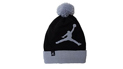 Nike Air Jordan Jordan Chenille Pom Pom Beanie Hat (8/20, Black/Grey/Black)