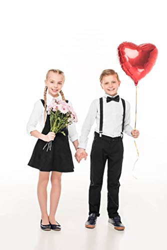 1 Inch Durable Suspenders For 3Y-9Y Kids Boys Girls, Charcoal-Gray, 26 Inch #TOP4