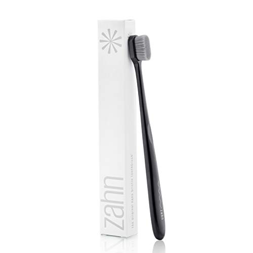 Zahn Ultra Soft Toothbrush for Sensitive Gums, BPA Free Micro Fine Nano Bristles Tooth Brush (Black)