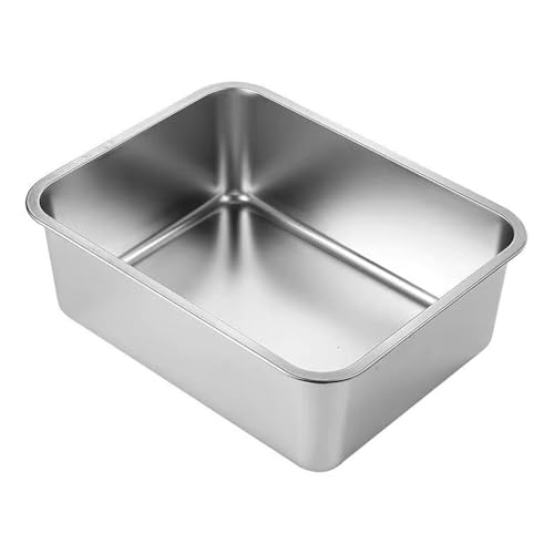 Arenero de acero inoxidable para gatos M miniatura 1