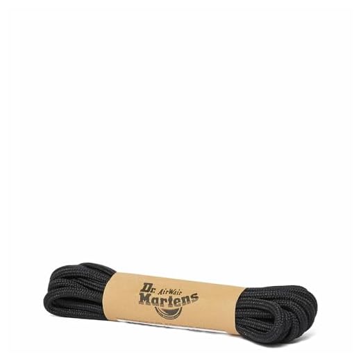 Dr. Martens 140CM Round Lace 8-10I-EA, Black, 140 cm M US