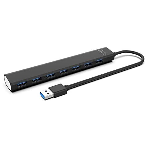 WJESOG USB 3.0 Hub 7 Port Supports Simultaneous Use of 7 USB Ports, Do not Need Power Supply, Can Connect USB Devices Such as Keyboard, Mouse, Printer, U disk, Hard disk Cover