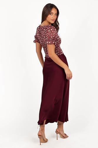 Image of Petal & Pup Women's Nellie Satin Midi Skirt