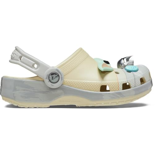 Crocs Kids Unisex Classic Star Wars Grogu Clog (Little Kid/Big Kid) Bone 5 Medium