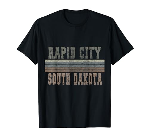Retro Rapid City Dakota del Sur Camiseta