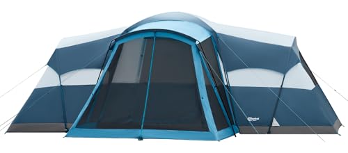 PORTAL 10 Person Tent for Camping, Large Family Camping Tents with 3 Room & Screen Room, PFAS-Free Waterproof Tunnel Tents with Rainfly, Large Tent for Outdoor Camping