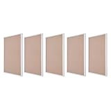 Kazafa Juego de 5 marcos de fotos de aluminio A3 con cristal PS irrompible y colgador de pared, marco moderno para salón y oficina, color plateado