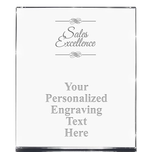 Crown Awards Personalized Crystal Trophy, 6" Engraved Sales Goodview Wedge Crystal Award