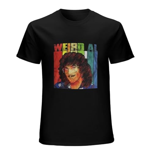 Photo de Qianqianzhi Men's Kuju Weird Al Yankovic Oversized Funny Quick Drying Quick-Drying Black T-Shirts Black 3XL