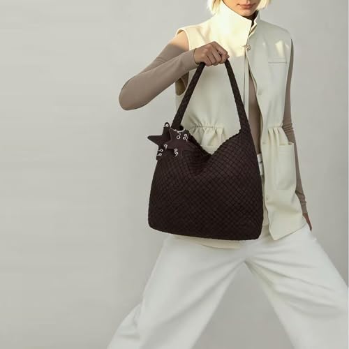Image of Woven Tote Bag for Women, Shoulder Handbags, Beach Hobo, Handwoven Satchel Underarm Bag, Top-Handle Bag With Purses