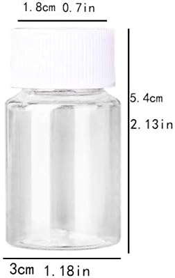 Miniatura 2 de HLLMX - 8 botellas vacías de plástico transparente para píldoras, botella de reactivo químico, botella de líquido botella de polvo sólido, 0.7 fl oz
