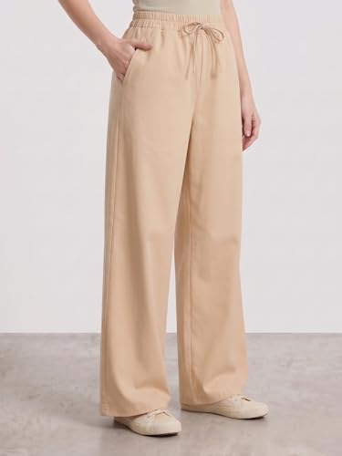Image of Vogaan Women's High-Waist Korean Trousers with Wide Baggy Fit | Trendy GenZ Streetwear Pants | Trousers | Women Trousers