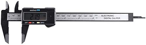 Calibrador vernier digital con pantalla LCD de 150 mm regla negra electrónica de medición