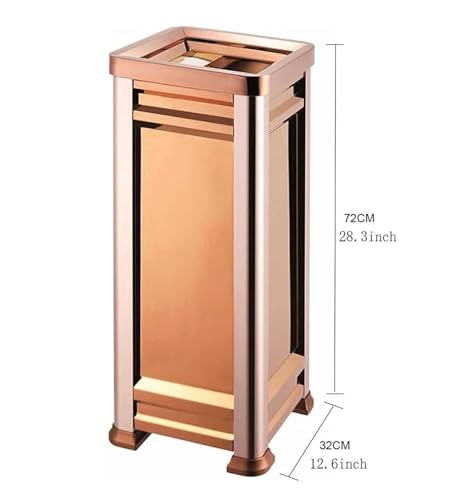 PLMNBQWE Großer quadratischer Mülleimer mit abnehmbarem, praktischem Abfalleimer für Gewerbegebäude, Garten und Außenbereich, langlebiger, bodenstehender Mülleimer B – Bild 3